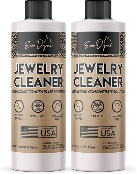 Ultrasonic Jewelry Cleaner Solution 16oz Jewelry Cleaner For Diamonds Gold