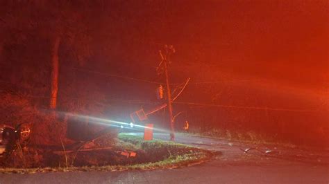 No Injuries Reported After Single Vehicle Rollover Takes Down Utility Pole On Johns Island