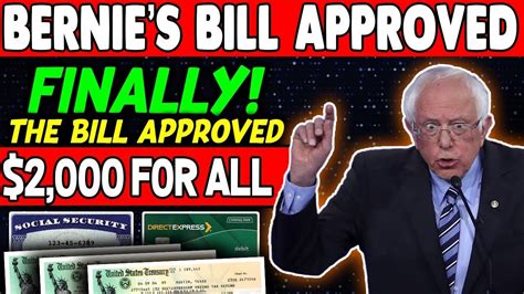 Bernie S Bill Approved Checks Coming For All Seniors On Social