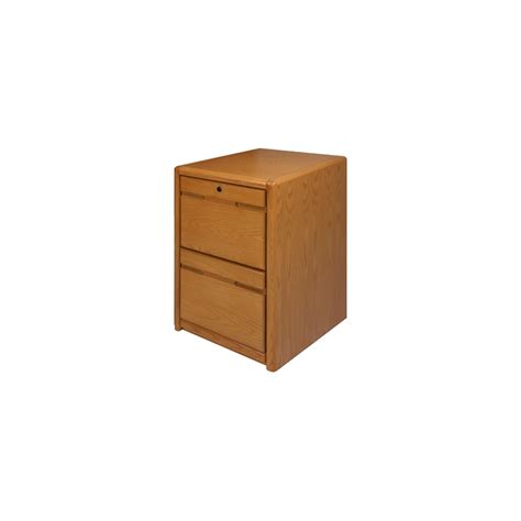 Two Drawer Wood File Cabinet Storage Drawer With Locking Top Drawer Light Oak Cymax Business