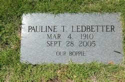 Pauline Polly Thornell Ledbetter M Morial Find A Grave