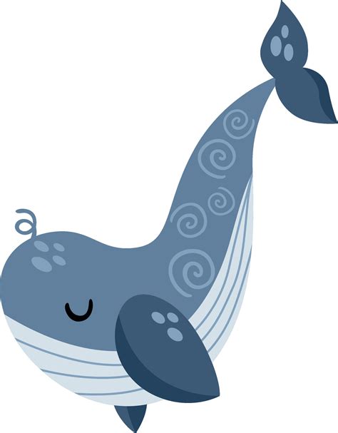 Adorable whale isolated on white 36750390 Vector Art at Vecteezy