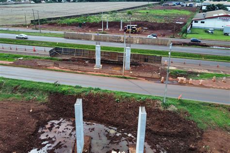 Novo Viaduto Da Br Na Perimetral De Foz Do Igua U Est As Vigas