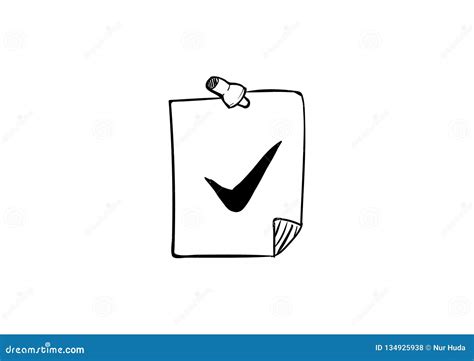 Checklist Doodle Icon Vector Simple Stock Illustration Illustration