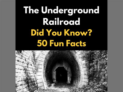 The Underground Railroad: Did You Know 50 Fun Facts for kids | Teaching ...