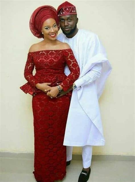 Couple Wedding Set Lace Wedding Set Nigerian Wedding Dress Aso Oke