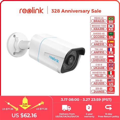 Reolink Cam Ra De Surveillance Ext Rieure IP PoE 8MP 4K Dispositif De S