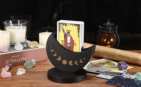 Amazon Juxyes Wooden Tarot Deck Holder With Moon Shape Case Moon