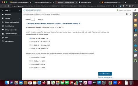 Solved Attempts Score Gravetter Wallnau Forzano Chegg