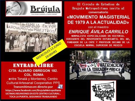 CIRCULO DE ESTUDIO BRUJULA METROPOLITANA MIER13 JUN 19HRS EL