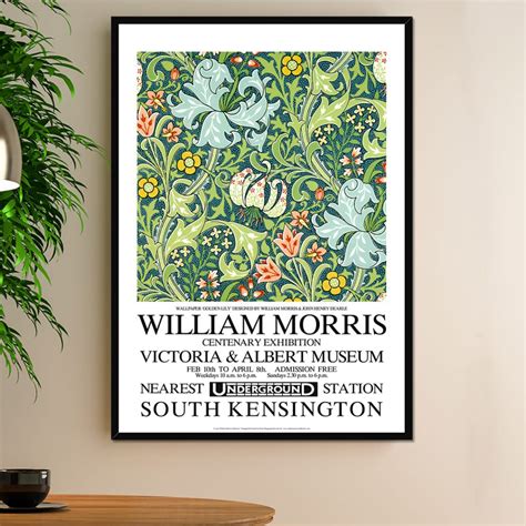 William Morris Golden Lily Exhibition Poster Framed Print