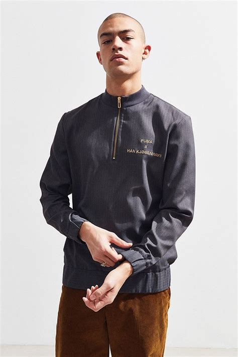 Puma X Han Kjobenhavn Pinstripe Quarter Zip Sweatshirt Quarter Zip