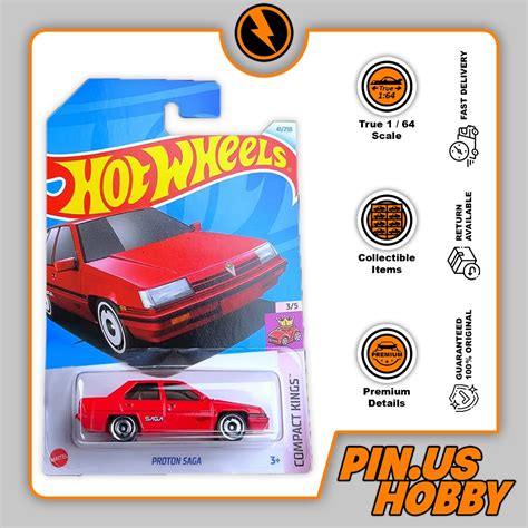 Hot Wheels Proton Saga Merah Red Compact Kings Original Hot Wheels By