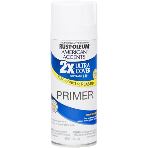 Rust Oleum American Accents Ultra Cover 2x Primer Spray Paint White