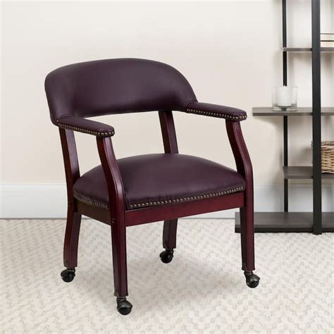 Arriba Imagen Burgundy Leather Office Chair Abzlocal Mx