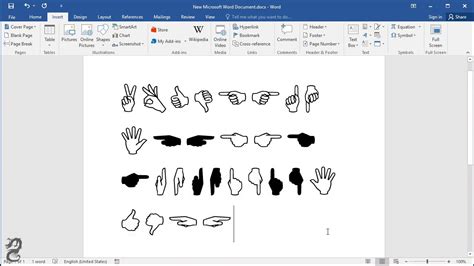 How To Type Hand Sign Symbols In Word Youtube