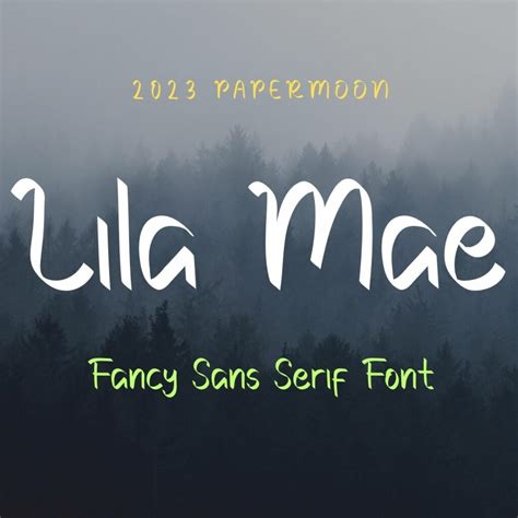 Lila Mae Fancy Sans Serif Font Masterbundles