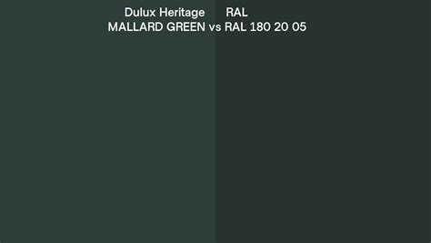 Dulux Heritage MALLARD GREEN Vs RAL RAL 180 20 05 Side By Side Comparison