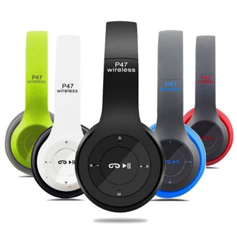 Buy Foldable P47 Wireless Headphones With Mic For Gaming Random Color