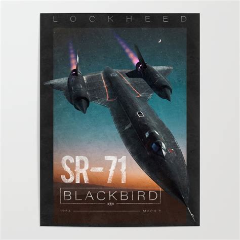 Sr 71 Blackbird Poster By Ren J Society6