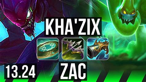 Kha Zix Vs Zac Jng Rank Kha Rank Solo Kills Legendary