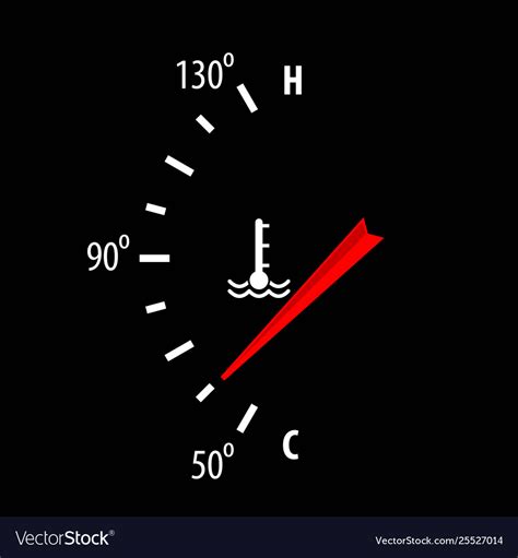 Car Engine Temperature Gauge Icon For Your Design Vector Image