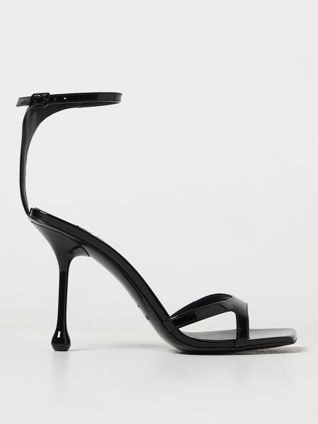 Jimmy Choo Ixia Sandal In Patent Leather Black Jimmy Choo Heeled