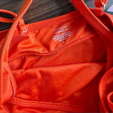 Monday Swimwear Orange One Piece Swimsuit In Size Depop