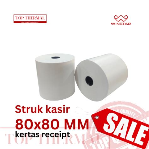 Jual Kertas Kasir Kertas Struk Thermal Paper EDC 80x80 MM Shopee