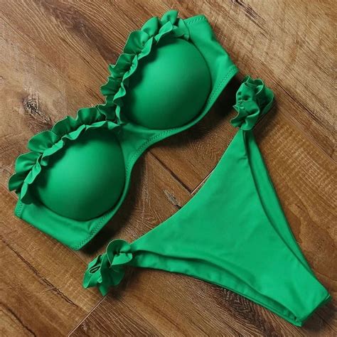 Sexy Women Bikini Brazilian Swimsuit Push Up Bra Bikini Set Two Piece