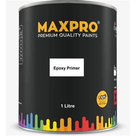 Litre Maxpro Premium Epoxy Primer Paint For Wood And Metal Black At