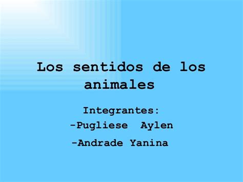 Los Sentidos De Los Animales[1] Jfc