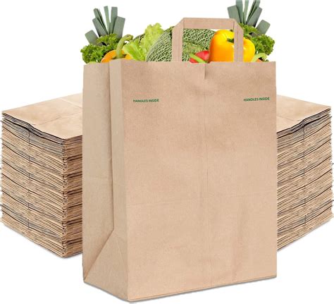 Amazon Stock Your Home 70 Lb Kraft Brown Paper Bags With Handles