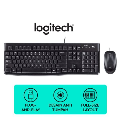 COMBO TECLADO Y MOUSE LOGITECH MK120 USB