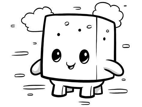 Printable Marshmallow To Color Coloring Page