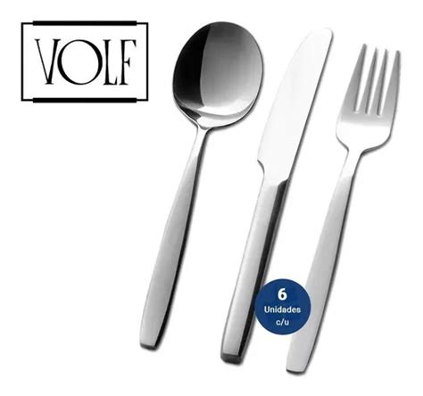 Juego De Cubiertos Volf Vento Postre Piezas Acero Inox