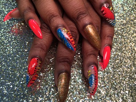 African Menagerie Nail Art Designs By Top Nails Clarksville Tn Top