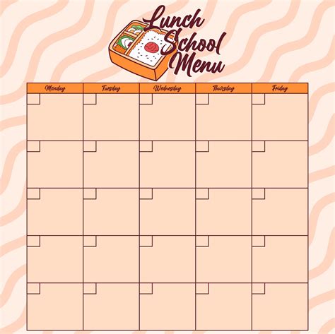 Free Printable Lunch Menu Template - Printable Templates