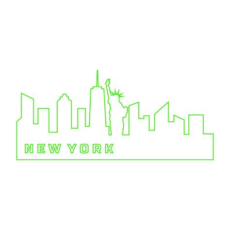 New york skyline illustrated 8709112 Vector Art at Vecteezy