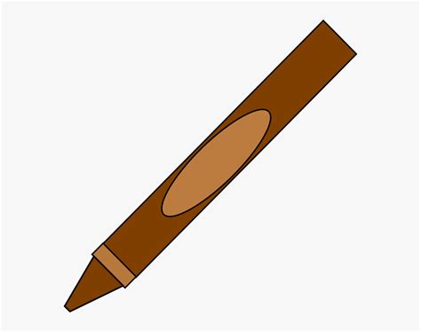 Brown Crayon Clip Art At Clker, HD Png Download - kindpng