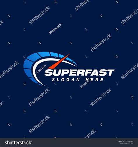 Speed Indicator Vector Logo Design Speedometer Stock Vector Royalty