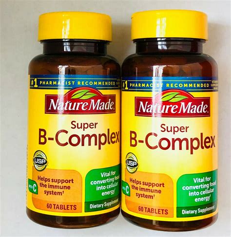 Nature Made Super B Complex With Vitamin C And Folic Acid 60 Tablets