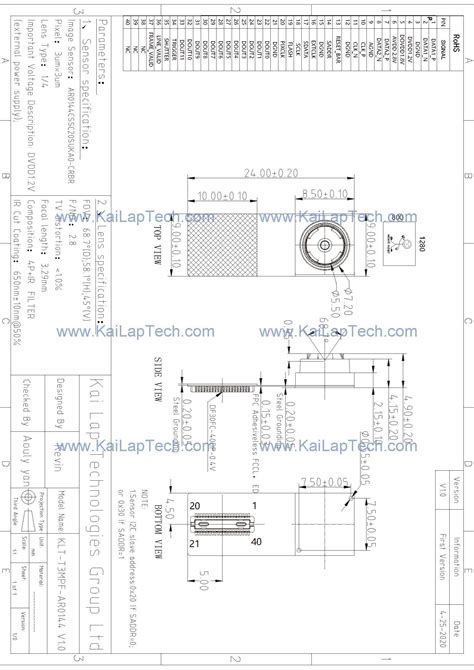 Buy Wholesale Hong Kong SAR Klt T3mpf Ar0144 V1 0 1mp Ar0144cs