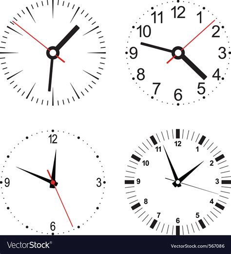 Clock numbers Royalty Free Vector Image - VectorStock