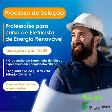 Programa Energife Abre Edital Para Contratar Professor Formador