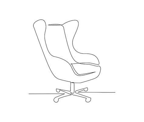 Premium Vector Continuous One Line Drawing Of Modern Work Chair