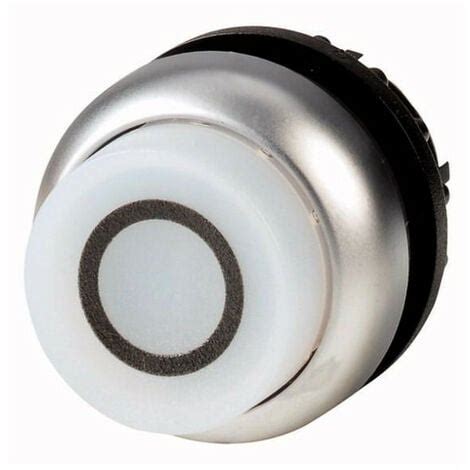 Bouton Poussoir Lumineux Saillant Blanc Accrochage Eaton M Drlh W X