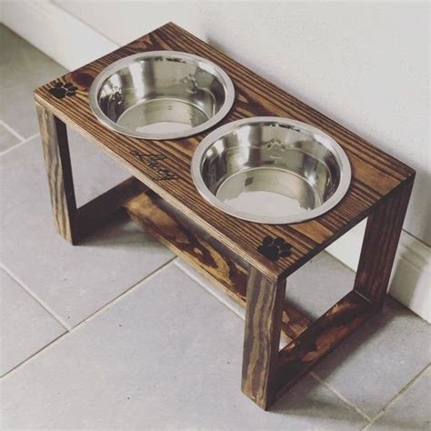 Personalized Dog Bowl Stand Raised Feeder Golden Retriever Etsy In