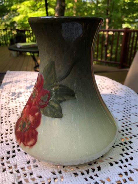 Weller Pottery Vase Etna Wild Roses 1906 American Art Pottery Etsy