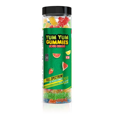 Yum Yum Gummies Cbd Full Spectrum Sour Bears 250mg